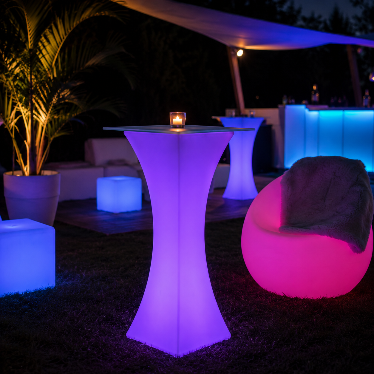 LED meubilair sfeer opstelling feest Twente
